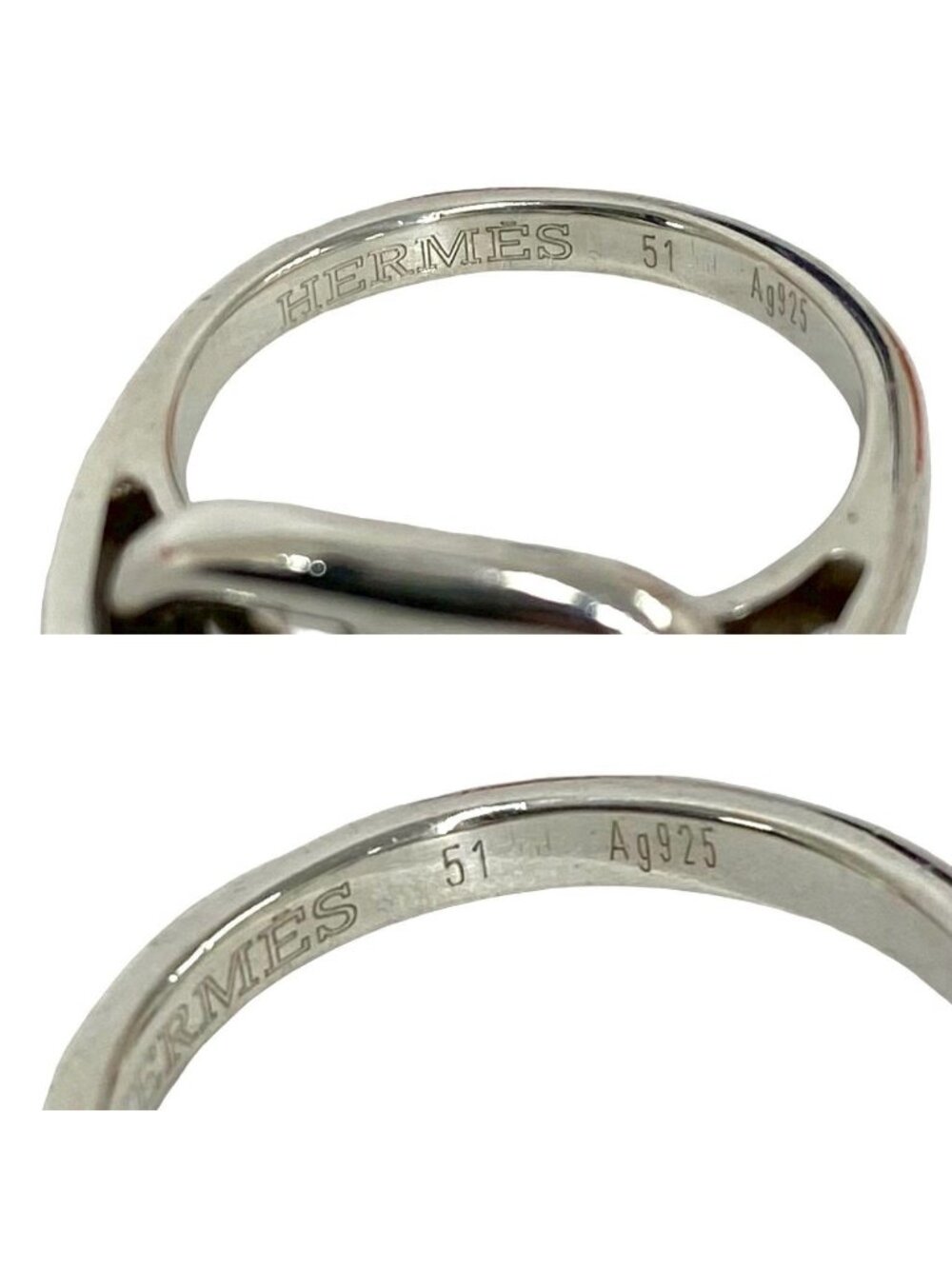 Hermes Chaine D'ancre Ring 925 Sterling Silver - Picture 3 of 7